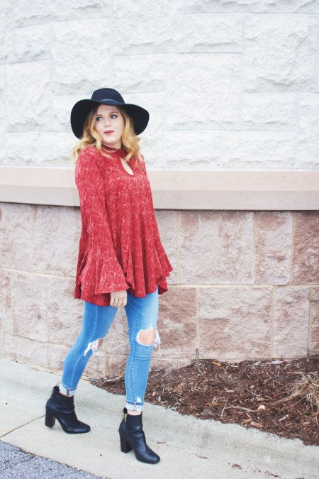 Making a statement in Red.